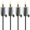 Sorbus Set of 4 Stainless Steel 5ft Outdoor Torches - Decorative Garden & Yard Lights - Fiberglass Wick & Snuffer Cap